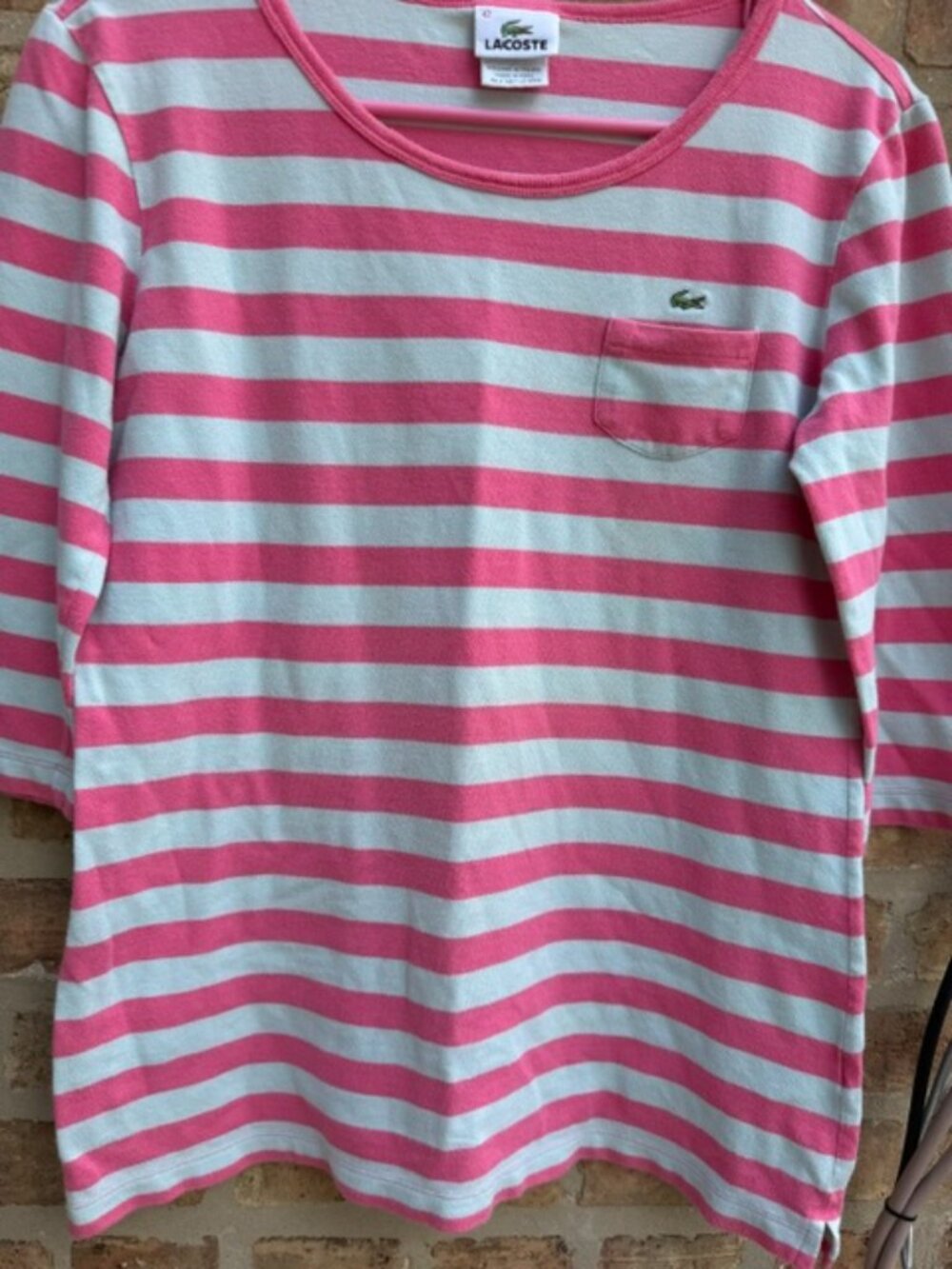 Lacoste women long sleeve striped classic shirt - Size 42